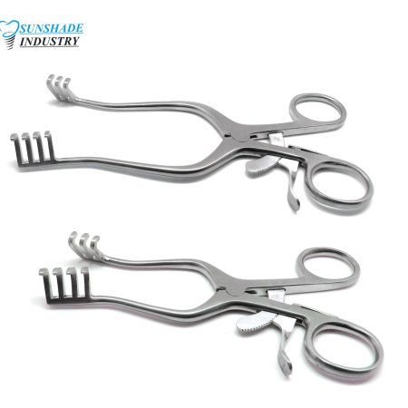  2 Pcs Set Surgical Weitlaner Retractor 5.5 & 7 Blunt 3x4 Prongs 